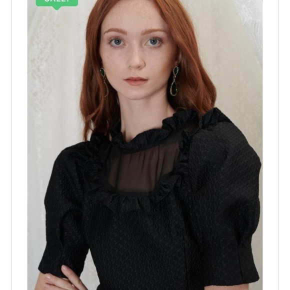 Sister Jane framed jacquard black dress new without tags small, Medium - Picture 3 of 7